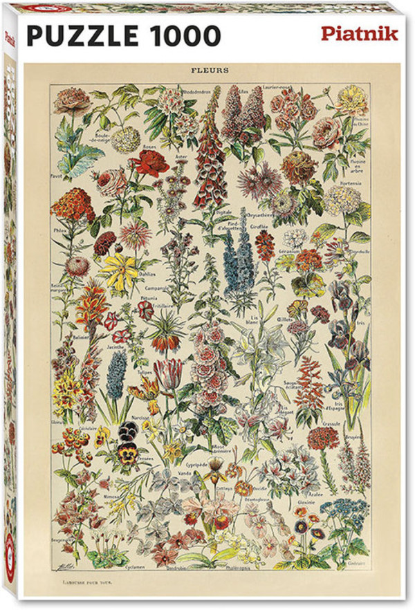 Puzzle Kwiaty, Adolphe Philippe Millot 1000 elementów