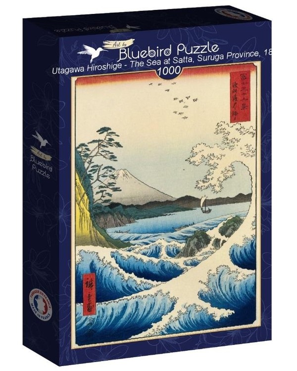 Puzzle Morze Satta, Prowincja Suruga Hiroshige, Utagawa Hiroshige 1000 elementów