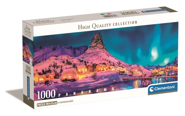 Puzzle Panorama Kolorowa Noc Lofoty 1000 elementów