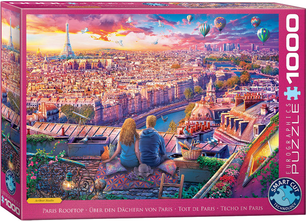 Puzzle Dach Paryża 1000 elementów