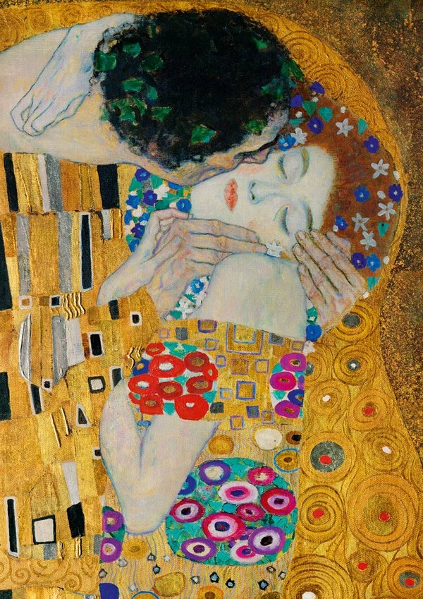 Puzzle Pocałunek - fragment, Gustav Klimt 1000 elementów