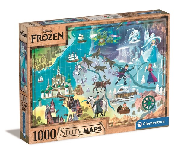 Puzzle Story Maps Frozen 1000 elementów