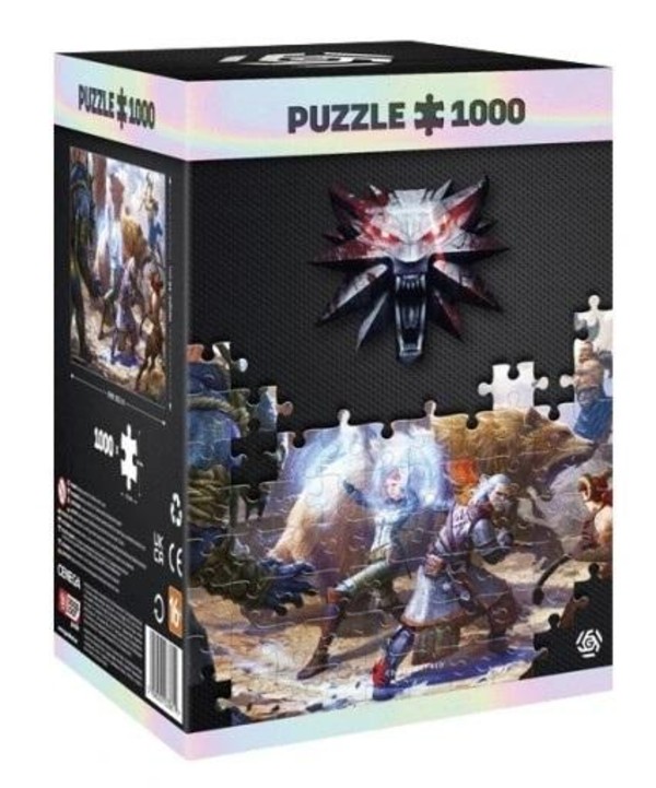 Puzzle Wiedźmin: Geralt & Triss in Battle 1000 elementów