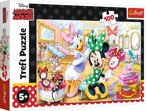 Puzzle Disney Minnie i Daisy w salonie kosmetycznym - 100 elementów
