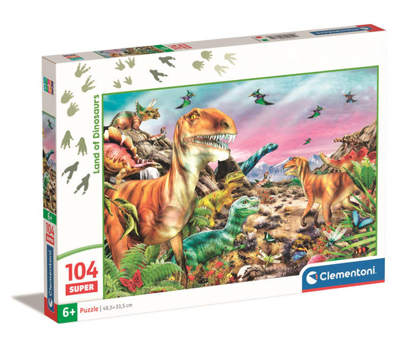 Puzzle Kraina Dinozaurów 104 elementy
