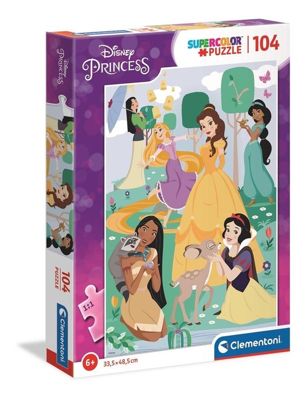 Puzzle Super Color Księżniczki Disney 104 elementy