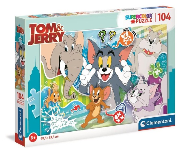Puzzle Super Color Tom&Jerry 104 elementy