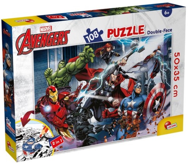 Puzzle dwustronne Marvel Avengers 108 elementów