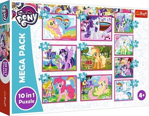 Puzzle 10w1 Magiczny świat kucyków Pony 3x48/3x35/4x20 elementów