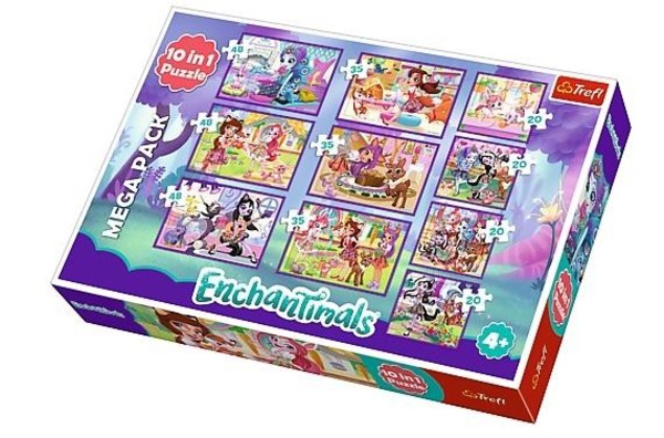 Puzzle 10w1 Przygody Enchantimals 3x48/3x35/4x20 elementów