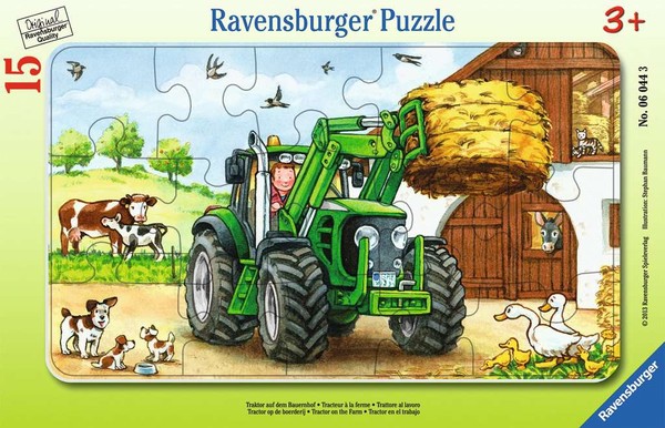 Puzzle Traktor na polu 15 elementów