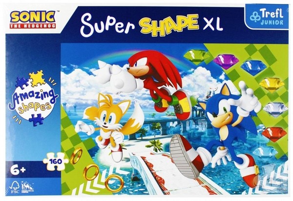 Puzzle Super Shape XL Wesoły Sonic 160 elementów