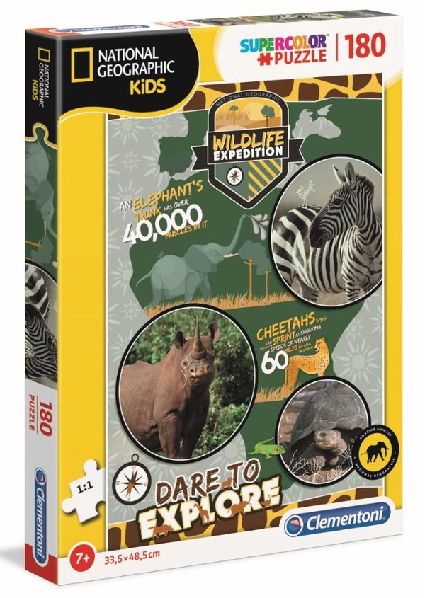Puzzle National Geographic Kids Wildlife Expedition 180 elementów