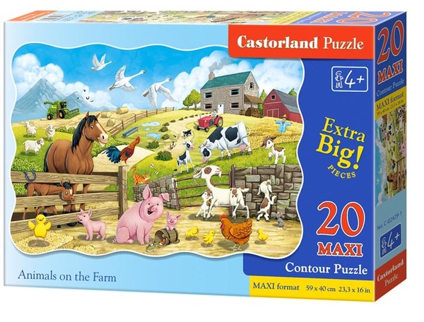Puzzle Maxi Zwierzęta na farmie 20 elementów