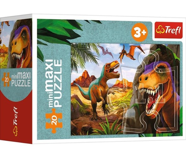 Puzzle miniMaxi Poznaj świat dinozaurów 3 - 20 elementów