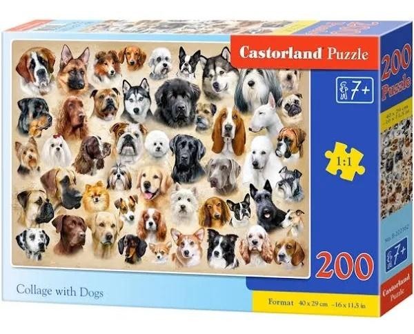 Puzzle Kolaż z psami 200 elementów