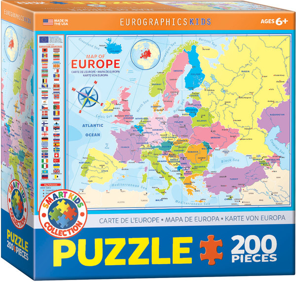 Puzzle Smartkids Mapa Europy 200 elementów