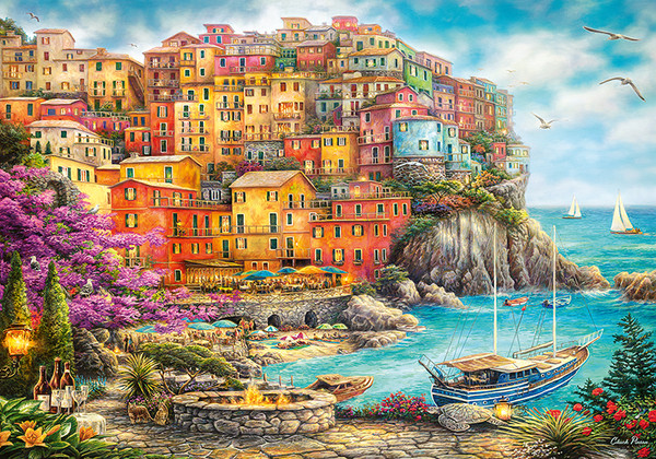 Puzzle Cherry Pazzi Piękny dzień nad Cinque Terre 2000 elementów