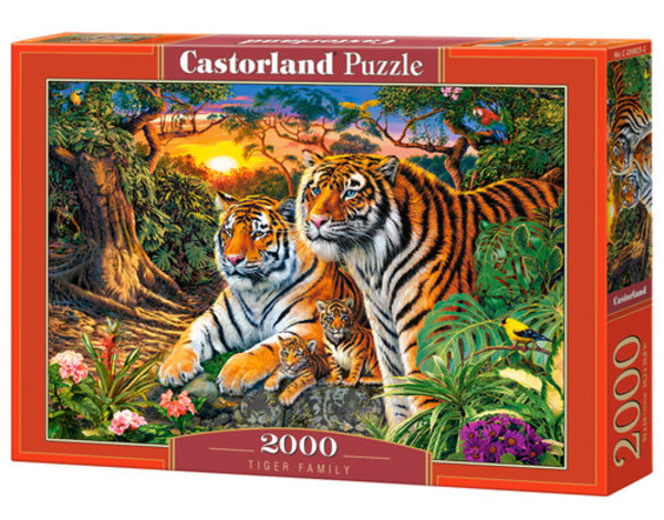 Puzzle Rodzina tygrysów 2000 elementów