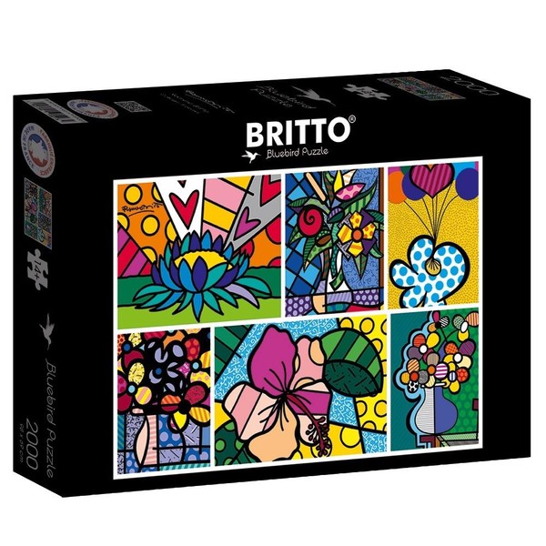 Puzzle Kwiaty, Romero Britto 2000 elementów