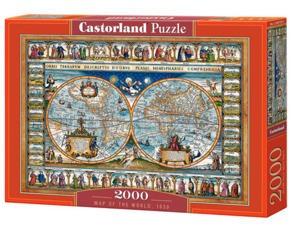 Puzzle Mapa świata 1639r. 2000 elementów