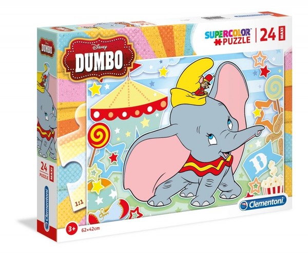 Puzzle Maxi Super Kolor - Dumbo - 24 elementy
