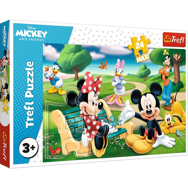 Puzzle maxi Myszka Miki w gronie przyjaciół 24 elementy