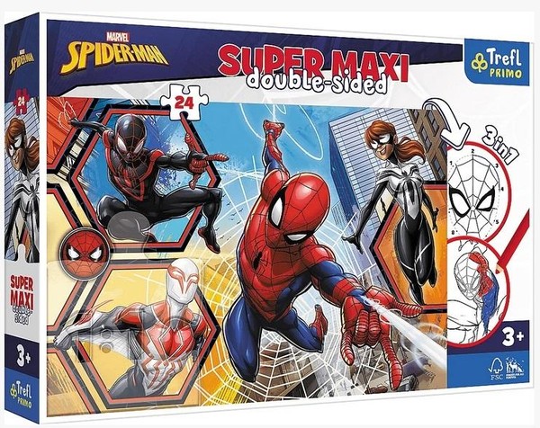 Puzzle Super Maxi Spiderman wyrusza do akcji 24 elementy
