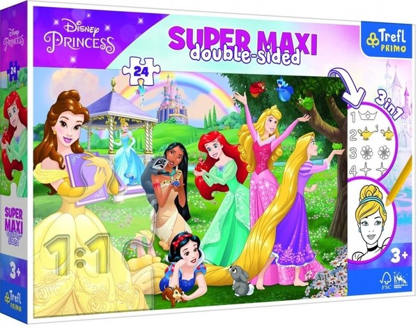 Puzzle Primo Super Maxi Wesołe Księżniczki 24 elementy