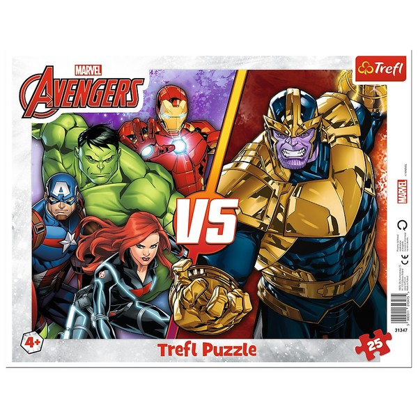 Puzzle ramkowe Niezwyciężona Drużyna Avengers 25 elementów