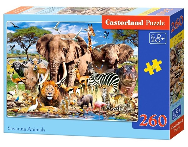 Puzzle Zwierzęta z sawanny 260 elementów