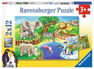 Puzzle Zwierzęta w ZOO 2 x 12 elementów