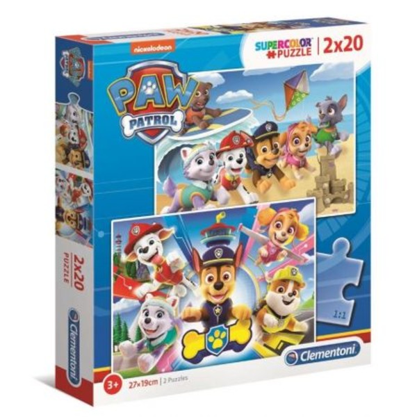 Puzzle Psi Patrol Super Color - 2x20 elementów
