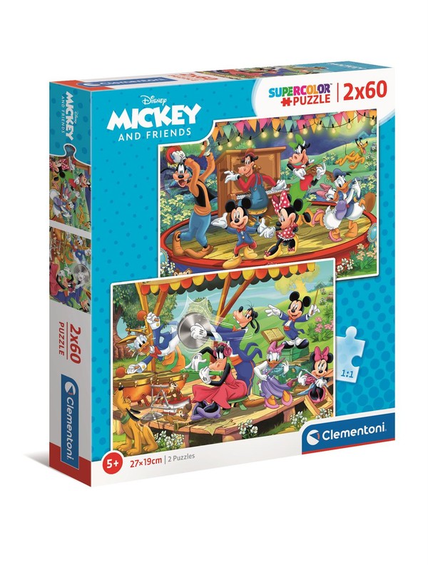 Puzzle SuperColor Miki i przyjaciele 2x60 elementów