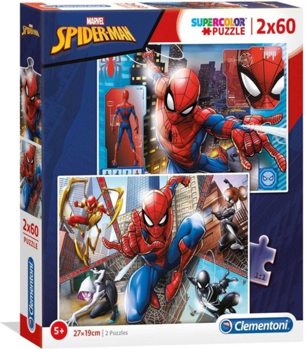 Puzzle SuperColor Spider-Man - 2 x 60 elementów