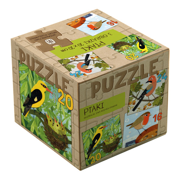 Puzzle 3w1 Ptaki 16, 20 i 24 elementy