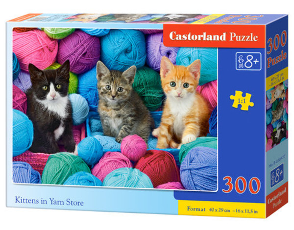 Puzzle Koty w kłębkach wełny 300 elementów