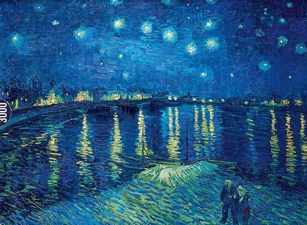Puzzle Gwiaździsta noc nad Rodanem, Vincent van Gogh 3000 elementów