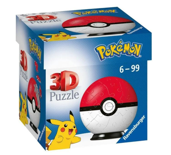 Puzzle 3D Kula Pokemon czerwona 54 elementy