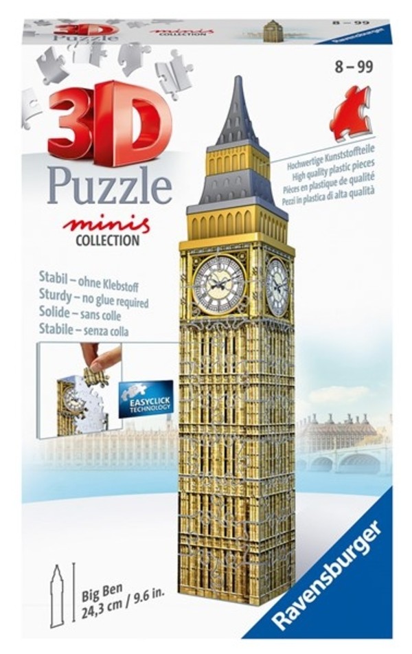 Puzzle 3D Mini budynki: Big Ben 54 elementy
