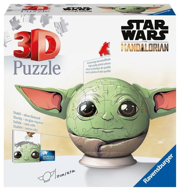Puzzle 3D Kula Star Wars Grogu 72 elementy