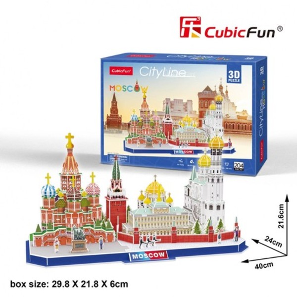 Puzzle 3D City Line Moscow - 107 elementów