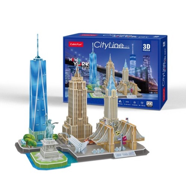 Puzzle 3D City Line New York 123 elementy