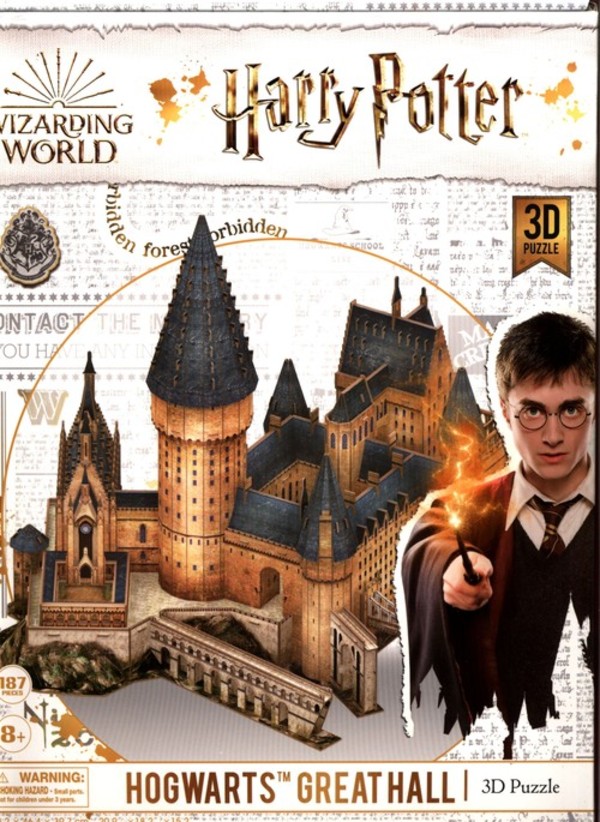 Puzzle 3D Harry Potter Hogwarts Wielka Sala 187 elementów