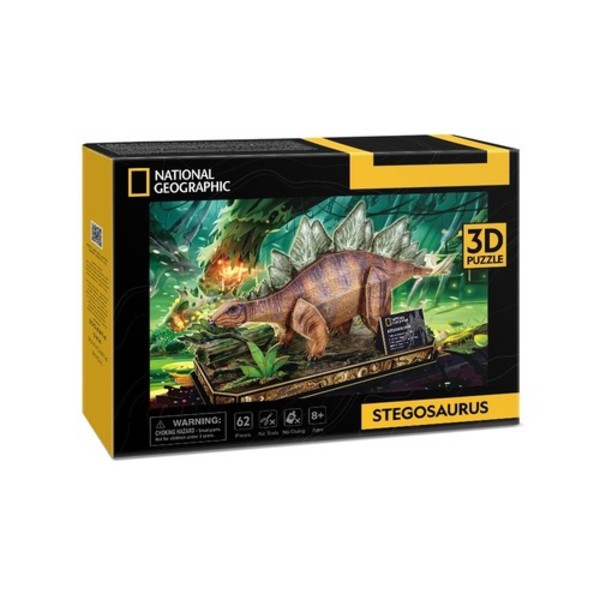 Puzzle 3D National Geographic Stegozaur 62 elementy