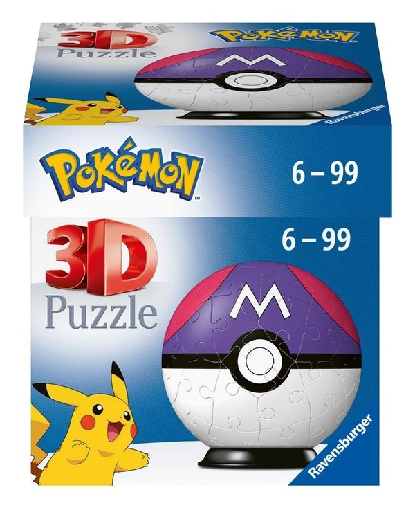 Puzzle 3D Pokemon Master Ball 54 elementy