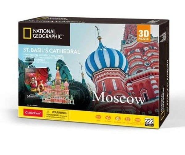 Puzzle 3D Sobór Świętego Bazyla 222 elementy