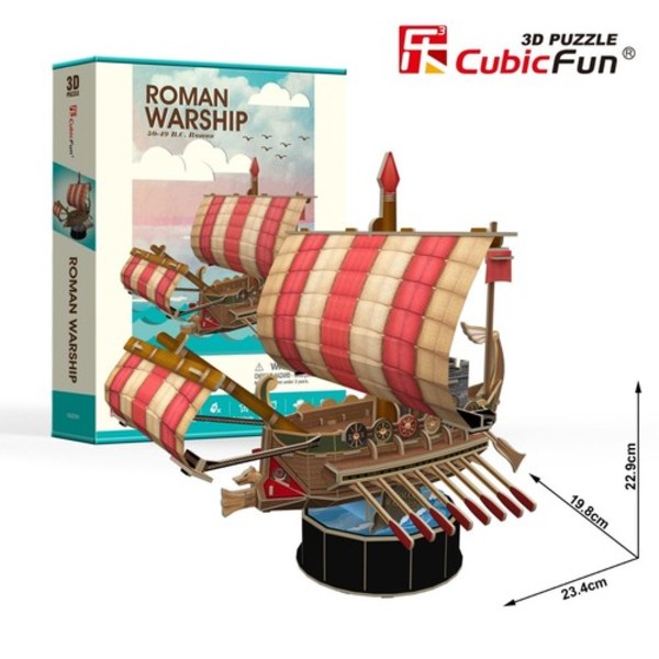 Puzzle 3D Żaglowiec Roman Warship - 84 elementy