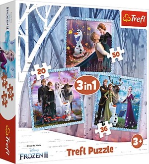 Puzzle 3w1 Magiczna opowieść Kraina Lodu 20, 36 i 50 elementów