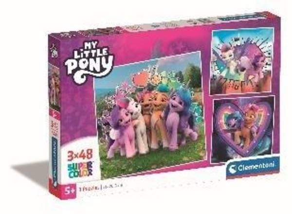 Puzzle Super Kolor My Little Pony 3x48 elementów